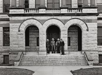RUSSELL LEE (1903-1986) Entrance to courthouse, Gatesville, Texas * Courthouse, Gatesville, Texas * Old timers in front of courthouse,